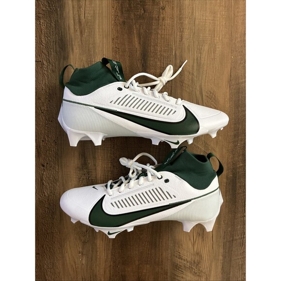 Nike Vapor Edge Pro 360 2 White Green Men Size 11.5 Football Cleats FJ1581-130